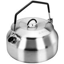 アウトドア用304ステンレス製沸騰器【オリーブグリーン・黒色・ティーポット】