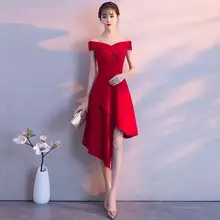 白色の小礼服【ワンショルダー・ミディ丈・エレガント・パーティー用】