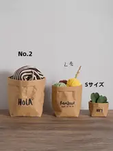 水洗い可能なクラフト紙袋【インスタ風・キッチン用・雑貨収納・フルーツ収納・花盆】