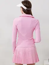 春秋季用 ゴルフレディース長袖ワンピース【スポーツウェア・ストレッチ・テニス対応】（セットアップ対応）