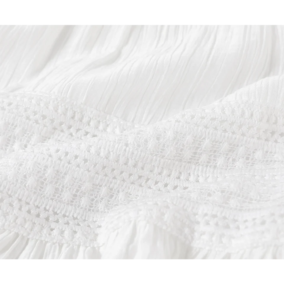 高腰フラワー刺繍デザインのAラインスカート【春夏用・カジュアル・フレンチスタイル】