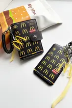 カードケース オリジナル ブラック×ゴールド バーガーモチーフ カード収納 学生証 IDケース「HiYOUNG」