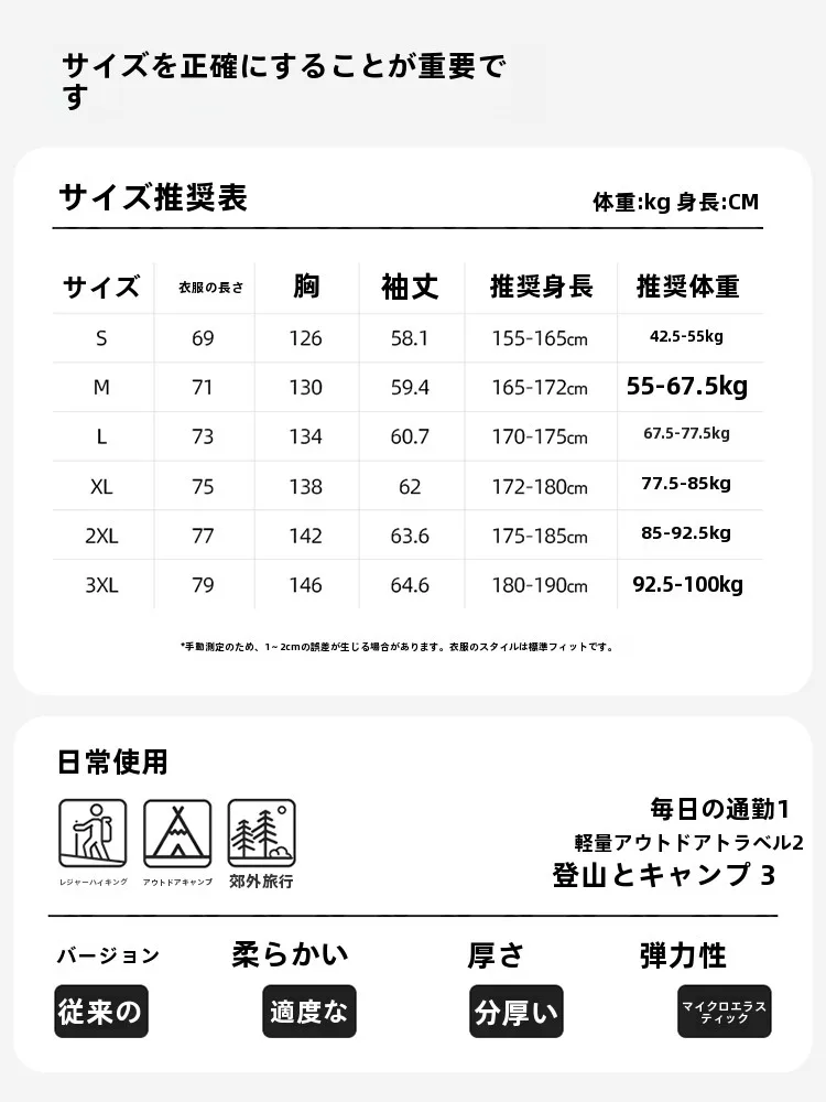 男女兼用防風防水アウター：旅行用のアウトドアシーンで信頼性を実証