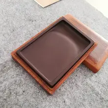 端渓石制作 七寸四角硯【実用的・高品質・シンプルデザイン】