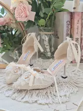 ロリータシューズ レディース ポインテッドトゥ ハンドメイド エレガント うさぎモチーフ 花嫁デザイン オリジナル