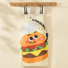 キッチン用エプロン【夏用・薄手・通気性・かわいいデザイン】
