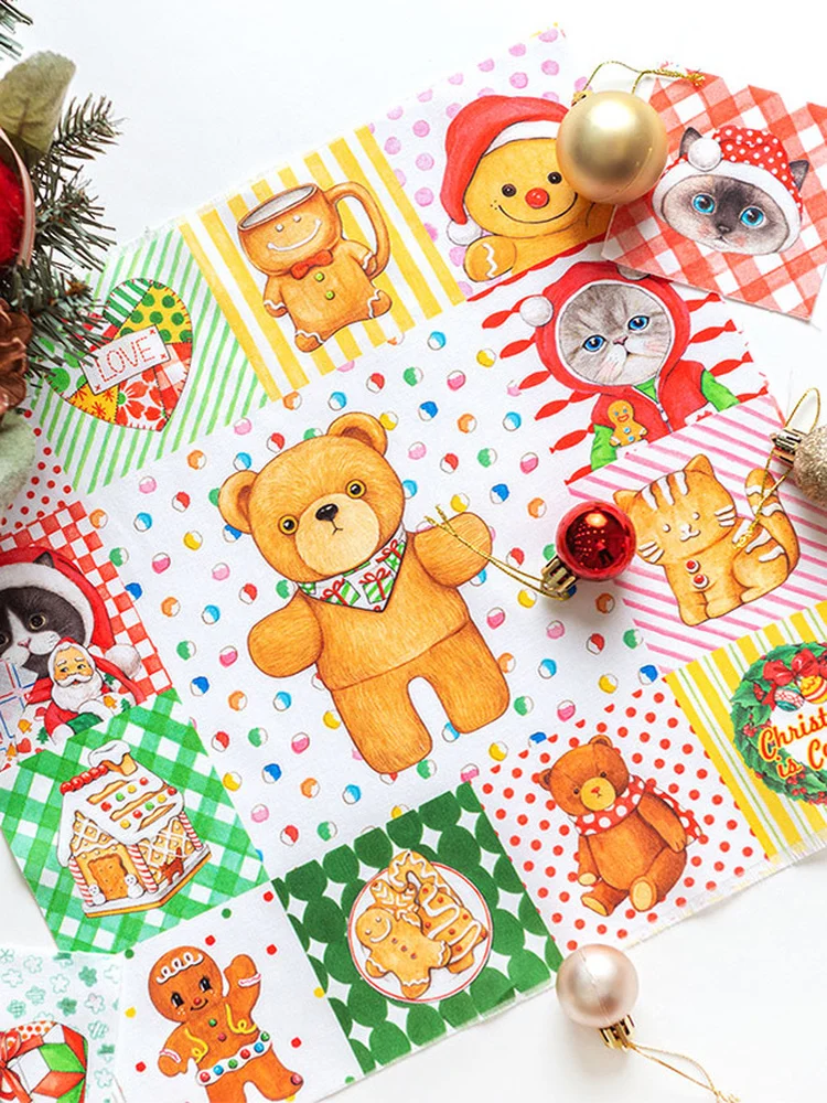 手作りDIYパッチワーク布製クリスマスタペストリー：純綿キャットデザインの作り方と実用性