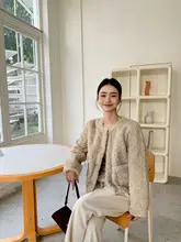 極上の柔らかさのフェイクファーコート【エコファー・羊毛風・ラペル付き】