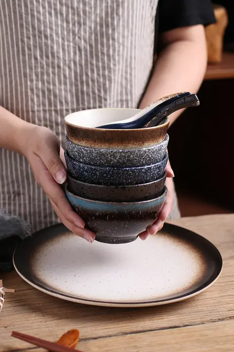 和風陶器のご飯茶碗【家庭用・個人用・食器】