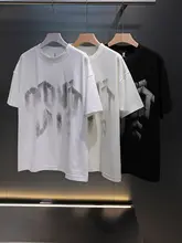 クラックプリントの半袖Tシャツ【メンズ・ゆったり型・カジュアルデザイン】（セットアップ対応）