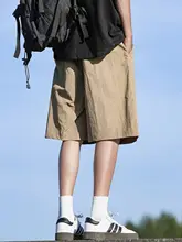 軽やかで快適！氷絲素材のメンズワークショートパンツ【夏用・ゆったりストレートシルエット】