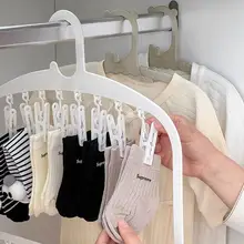 多機能クリップ付きベビー衣類ハンガー【収納便利・洗濯用・家庭用】（セットアップ対応）