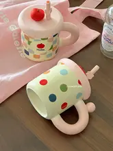 ストローカップ 可愛い ユーザーシーン 陶器 新しい カラフル 若者向け