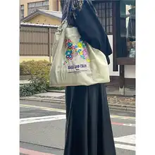 日本刺繍黒蝶 エコバッグ キャンバスバッグ