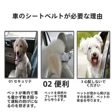 ペット用 車載安全ベルト固定器【犬猫対応・引張りコード付き・小型・中型・大型犬用】
