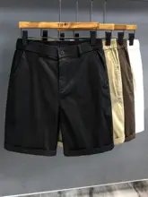 落ち着いたダークブラウンの高級コーマ綿ウォッシュ仕上げメンズカジュアルショートパンツ【夏用・薄手・ストレート・5分丈】