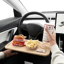 車用ステアリングホイールテーブル【食事・パソコン用・コンパクトデザイン】