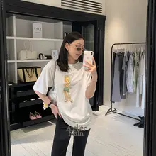 Tシャツ レディース 半袖 コットン エンゼルプリント ガーリー 着回し「Landbeige」