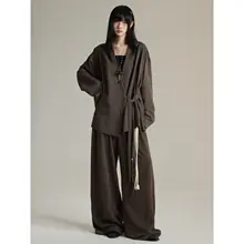 セットアップ ユニセックス フレンチ風 デザイン性 カジュアル ルーズ 春