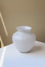 ガラス花瓶 ホワイト 水栽培 ヴィンテージ 上品 フラワーベース リビング インテリア雑貨 デスクデコ