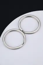 304ステンレス鋼製キーホルダーリング【DIY用アクセサリー・男女兼用・厚手・丸型】