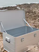 アウトドアキャンプ用アルミニウム合金収納ボックス【ロック付き・防水・大容量】