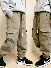 男児用カジュアルパンツ【春秋用・工装デザイン・快適な運動用】【セットアップ対応】
