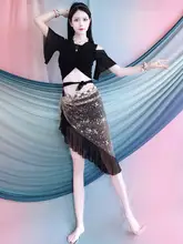 春夏用ベリーダンス衣装【ピンク系・花柄・子供用・装飾ビーズ・多色展開】（セットアップ対応）