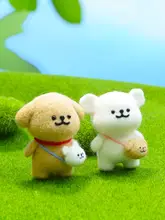羊毛フェルトDIY材料キット【ラインデザインの小犬の人形・手作り飾り・カップル向けギフト】