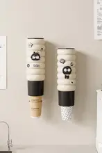 壁掛け式ゴミ箱不要マグカップホルダー【磁吸式・使い捨てカップ用・家庭用】