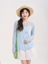 星空デザインの天絲製UVカット長袖Tシャツ【薄手・夏用】