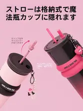ステンレス製 保温水筒【大容量・車載用・コーヒー・ストロー付き・男女兼用】