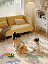 お手入れ簡単なキッズカーペット【動物柄・二重構造・厚手】（セットアップ対応）