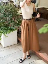 Vickyoung 高腰フリルサーキュラースカート【ベルト付き・中丈・夏用・フィット】