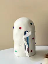 高級感のある宝石デザインの陶器製ティッシュボックス【リビング用・抽出タイプ】