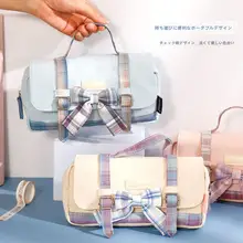 JK風 大容量キャンバスペンケース【手提げ・学生用・シンプルデザイン】