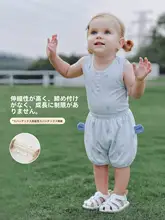 ベビー夏用薄手パンツ【モーダル素材・クール感・ウエストゴム】