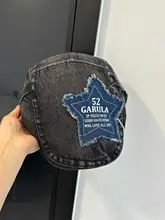 デニム製 星柄ワッペン付き ベレー帽【アメリカンヴィンテージ・ウォッシュ加工・女性用】