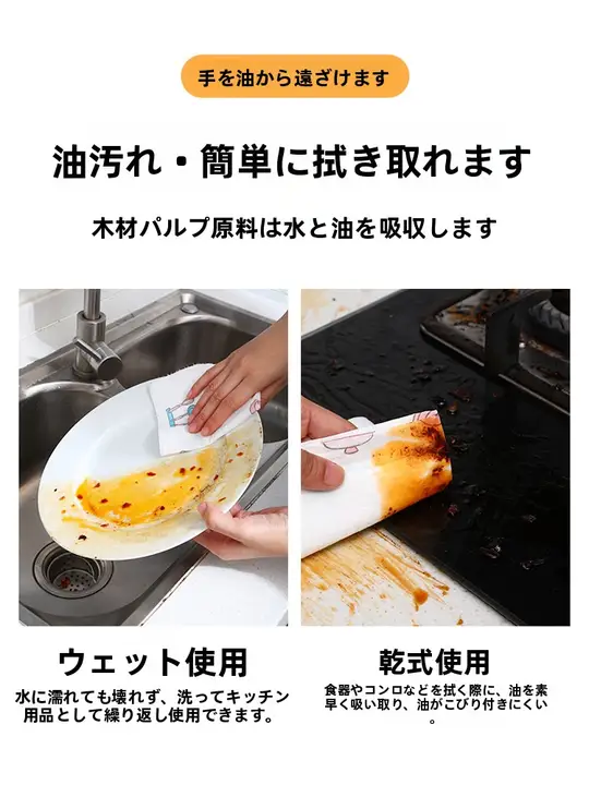 吸水性抜群の多用途タオル【キッチン・洗面所・乾燥用】