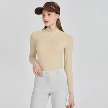 ゴルフ用 UVカット長袖Tシャツ【速乾・通気性・ハイネック・氷絲素材】