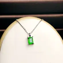 クラシックミニマリスト長方形ペンダントネックレス【925スターリングシルバー・ゴールドメッキ・モザンザイトストーン装飾】