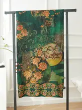 中国風デザイン シルクストール【香云纱・両面使用・高級ギフト向け】