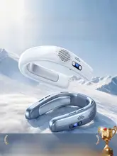 REMAX 首掛けポータブル扇風機【静音・USB充電・ミニサイズ・アウトドア用】