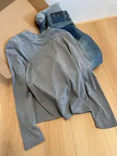 黒のハイネック長袖Tシャツ【体型カバー・春用・大きいサイズ】
