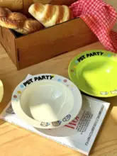 ペット用カラフル陶器ボウル【猫用・犬用・栄養満点・アニメーションデザイン】