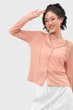 SPLANS+ フード付き UVカット薄手ジャケット【長袖・ランニング・ヨガ用・通気性・ゆったりシルエット】
