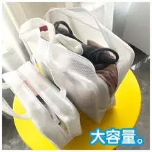 母鶏デザイン EVA製 防水化粧ポーチ【ホワイト・旅行用・洗面用・小物収納】