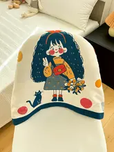 波点デザインのかわいい全棉ガーゼ枕巾【極上の柔らかさ・吸汗タイプ】（セットアップ対応）