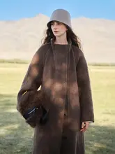 コート レディース スタンドカラー ストレートシルエット シンプル ヤクウール ダブルフェイスカシミヤ 冬 アウター