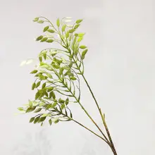リアルな葉材の垂れ飾り！百合と文竹の装飾用フラワーアレンジメント【レストラン用・手持ち花束】